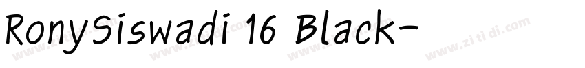 RonySiswadi 16 Black字体转换